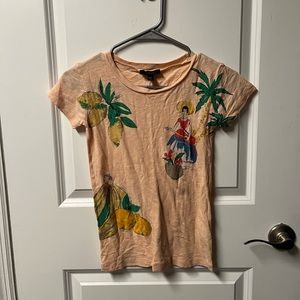 J. Crew salmon color t-shirt, size XXXS, fits like small
